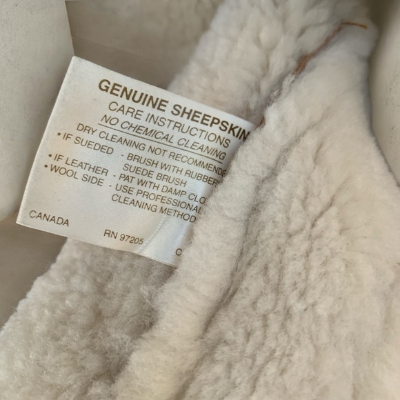 DANIER Tan Sheepskin Shearling Leather Coat - Picture 7 of 7